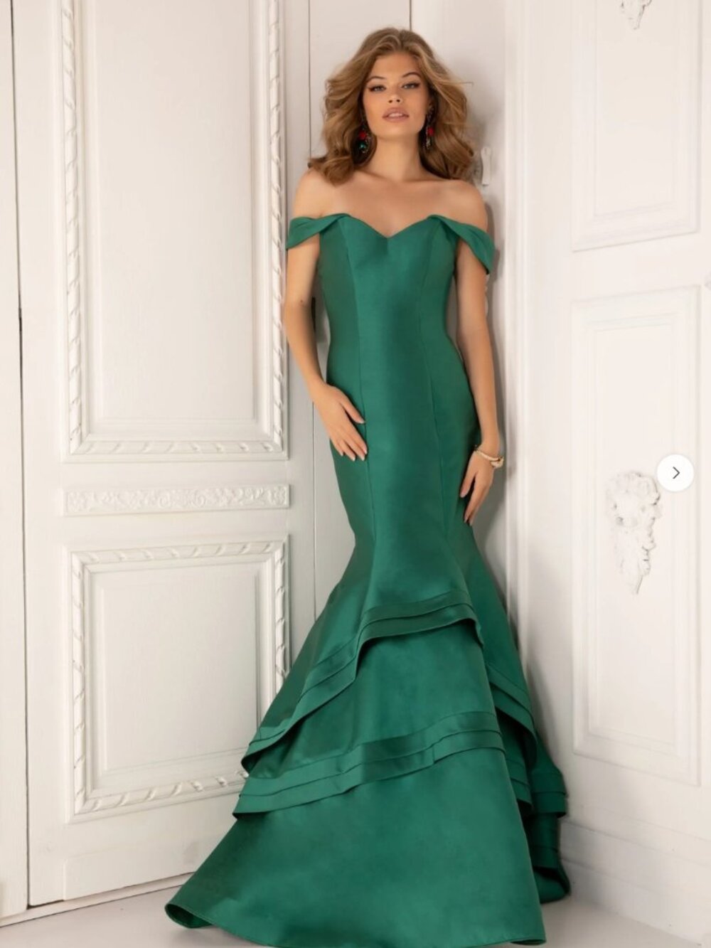 Lucci Lu 8113 Emerald Mikado Mermaid Dress